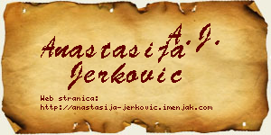 Anastasija Jerković vizit kartica